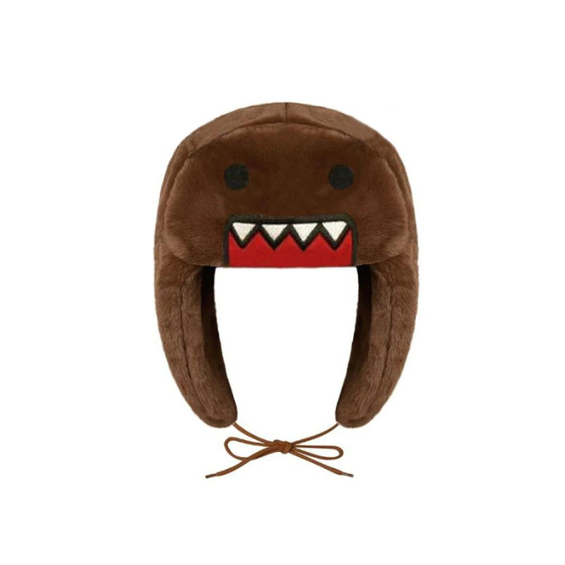 Plush Ushanka Hat Adjustable Ear Flaps Cartoon Design Lightweight