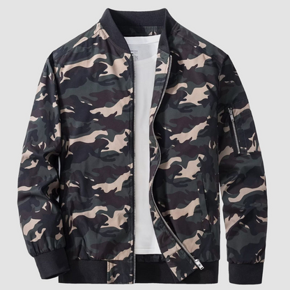 Men's Vintage Style Zip Up Bomber Coat