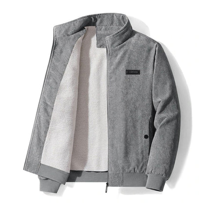 Warm Waterproof Men's Corduroy Coats with Fleece Lining