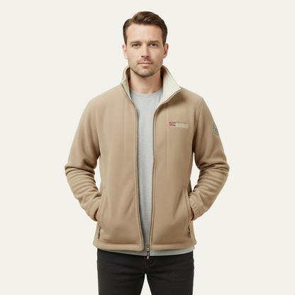 Men's Thick Quilted Fleece Zip Up Jacket