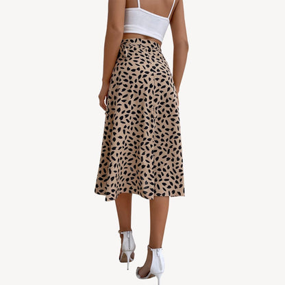Ladies Floral Flowy Mid Length Skirt
