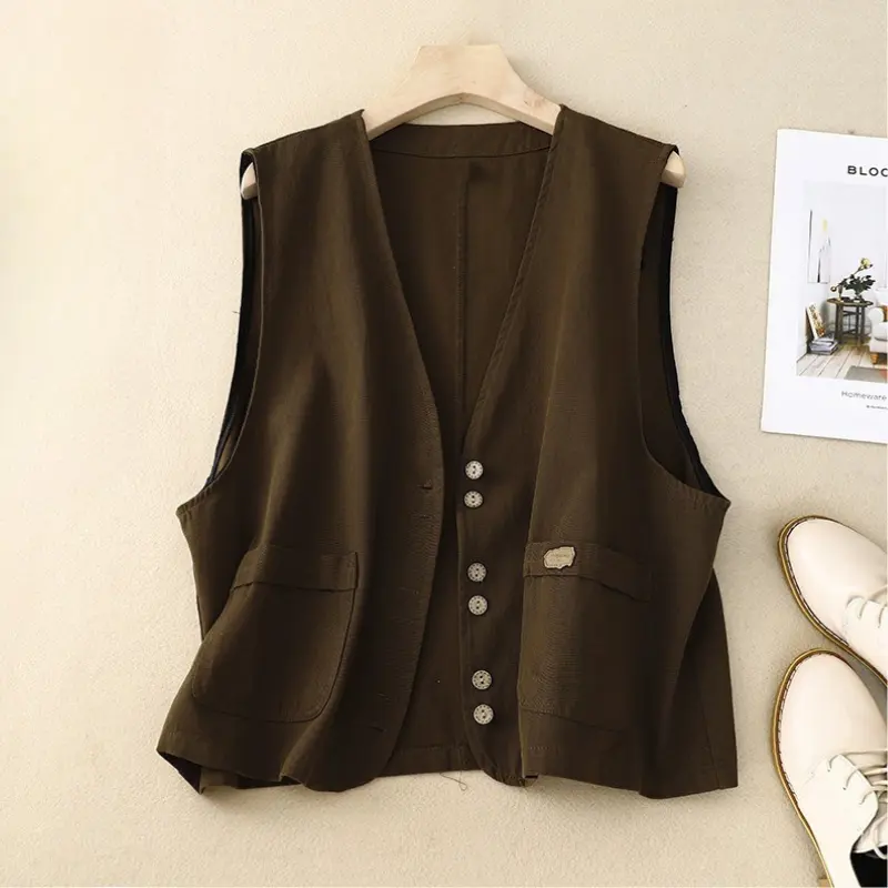 Breathable Casual Linen Vest | Comfortable Layering Piece