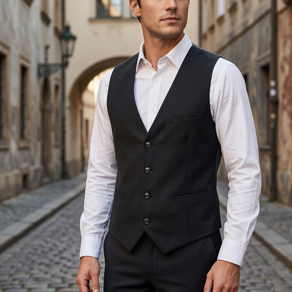Classic Fit Mens Formal Vest Waistcoat