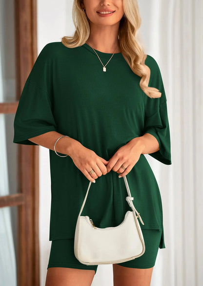 Comfy Summer Shorts Sleeveless Tank Two Piece Outfit