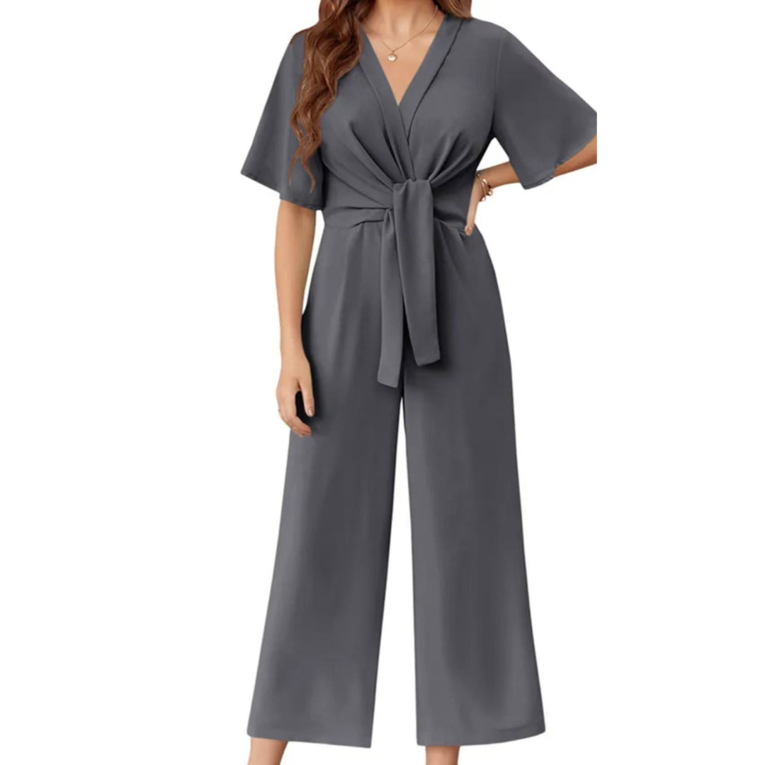 Chic Summer Knot Front Jumpsuit