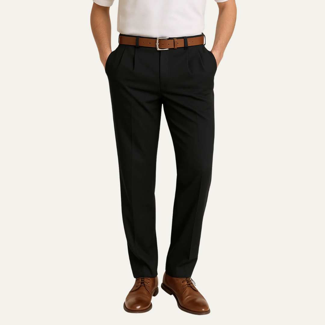 Men's Traditional Flat Front Dress Pants