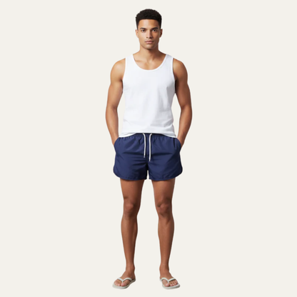 Men's Casual Beach Swim Shorts with Comfort Hem