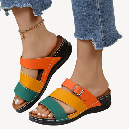 Vibrant Comfortable Leather Walking Sandals