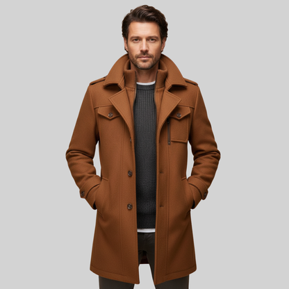 Classic Gray Wool Office Jacket