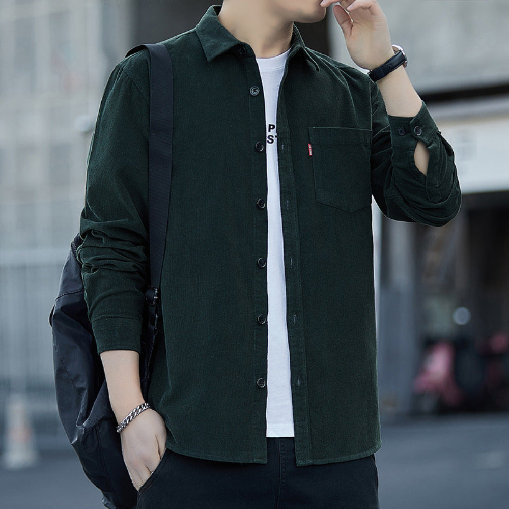 Relaxed Fit Mens Long Sleeve Coat