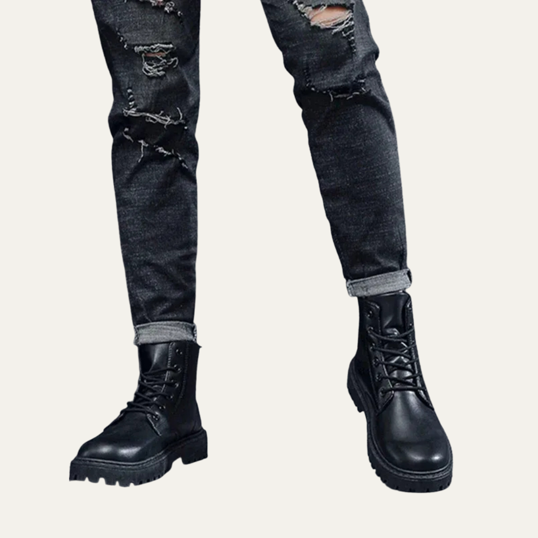Tough Lace Up High Ankle Boots for Men