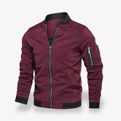 Slim Fit Water Resistant Bomber Jacket