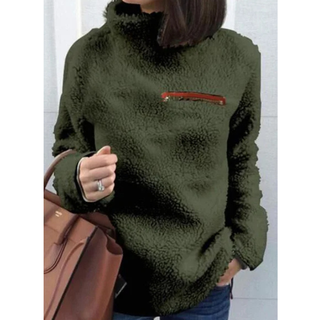 Warm Women's Fleece Zipper Sweater