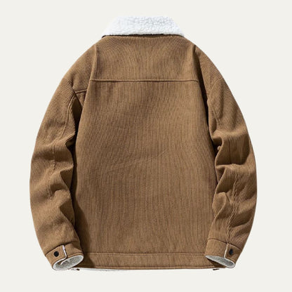 Warm Plush Lined Denim Trucker Jacket