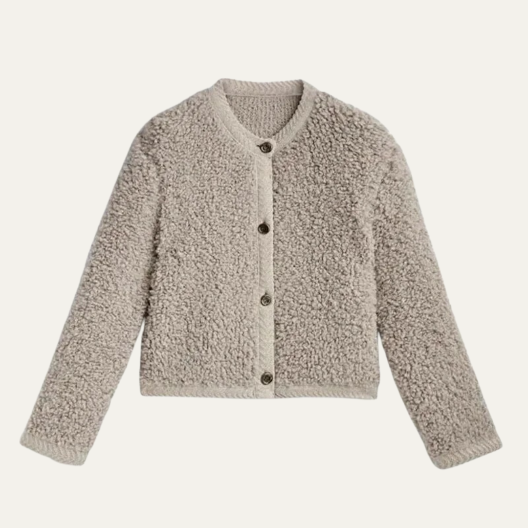 Soft Women's Short Puffy Jacket Cardigan