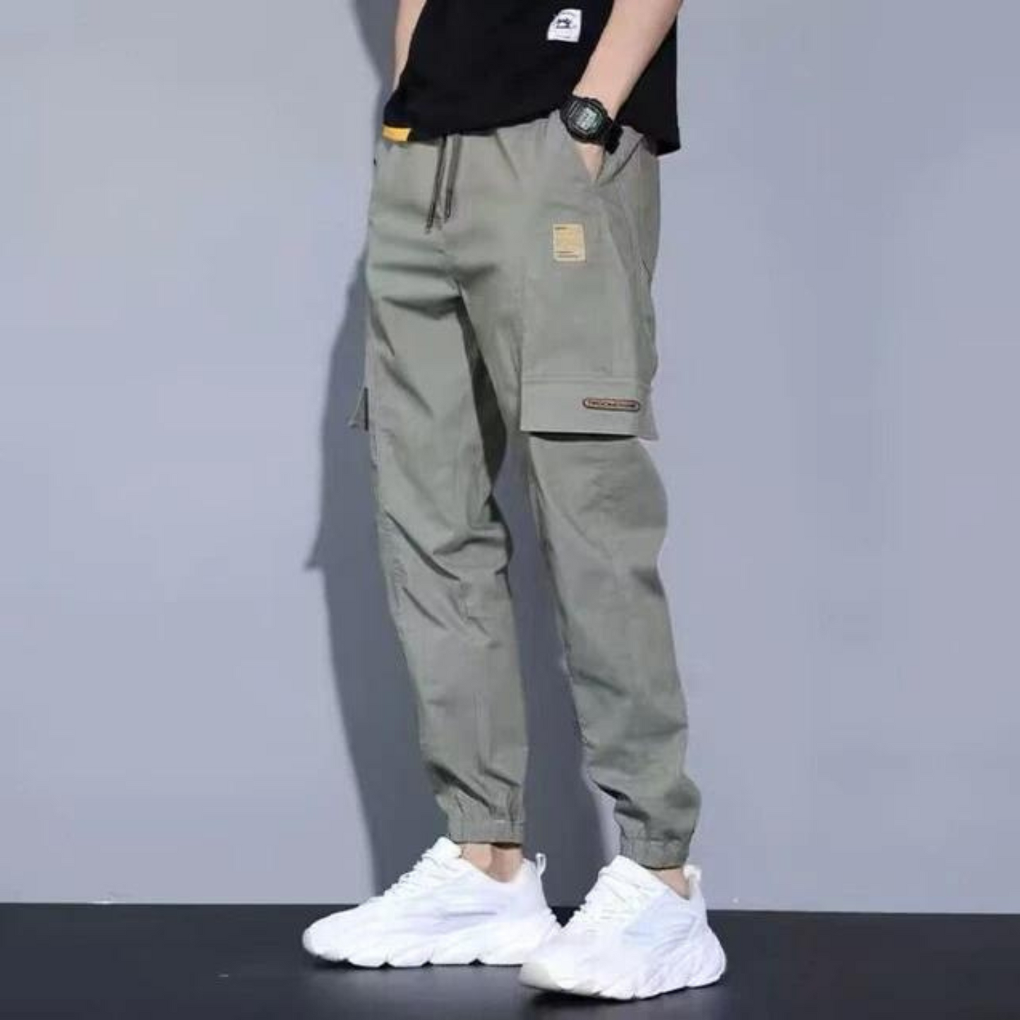 Relaxed Fit Stretch Cargo Pants for Men