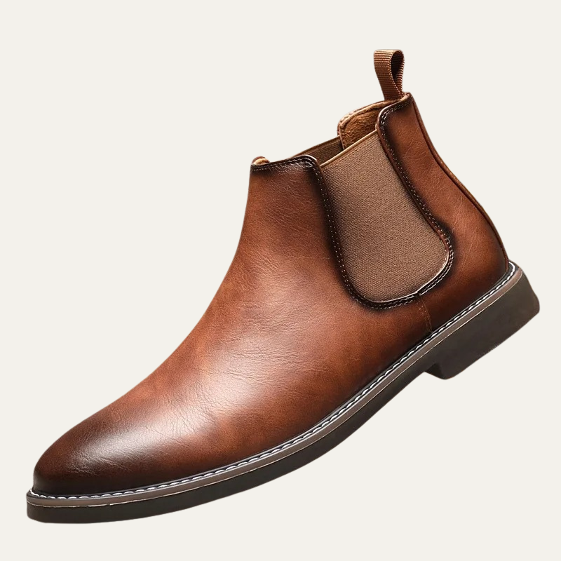 Comfortable Men's Leather Chelsea Ankle Boots - OutfitLondon
