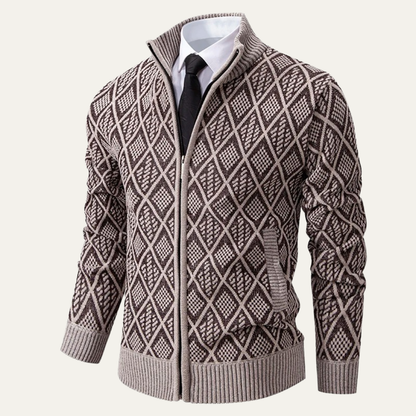 Stylish Mens Patterned Knit Blazer Jacket