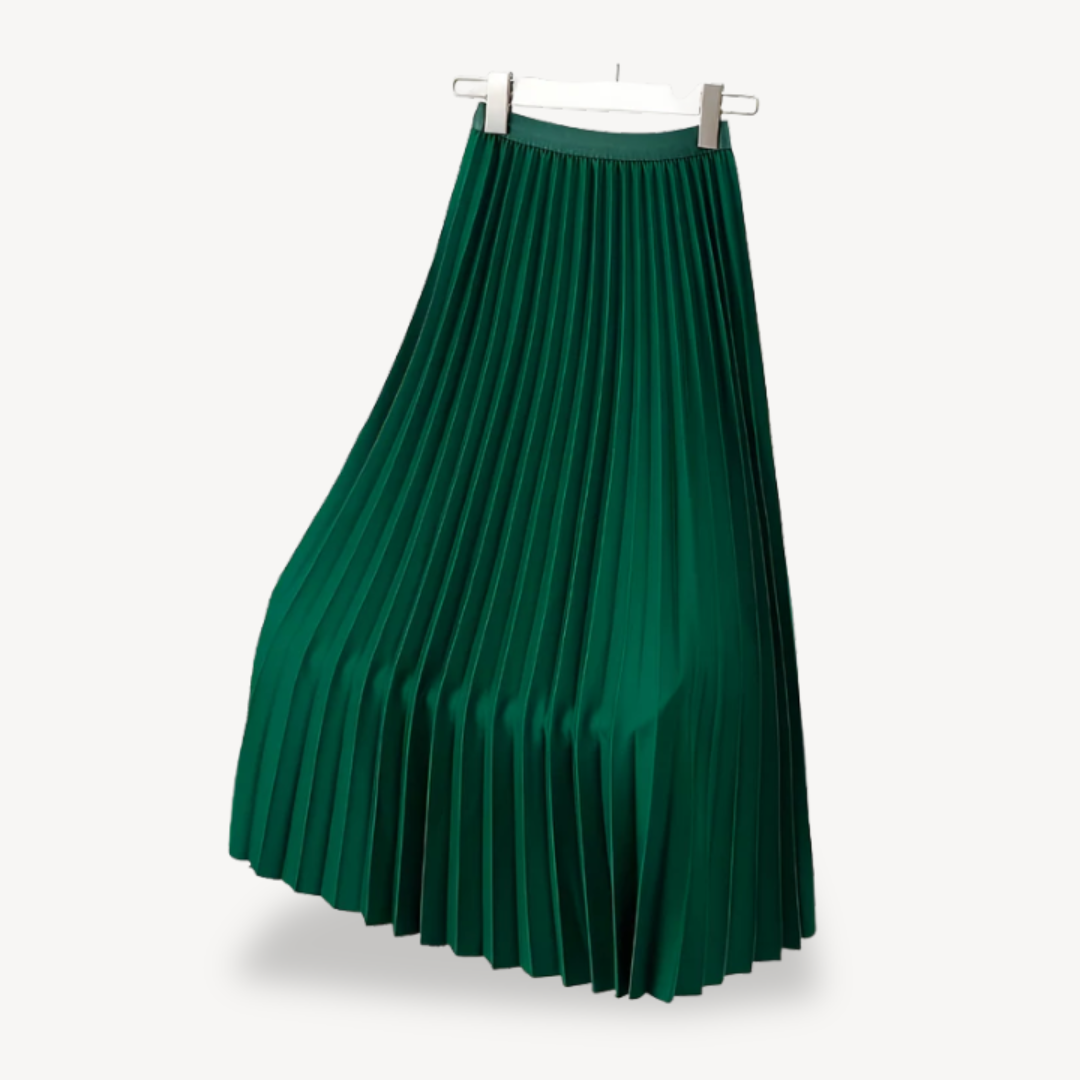 Luxury Folded Knee Length Skirt for Women