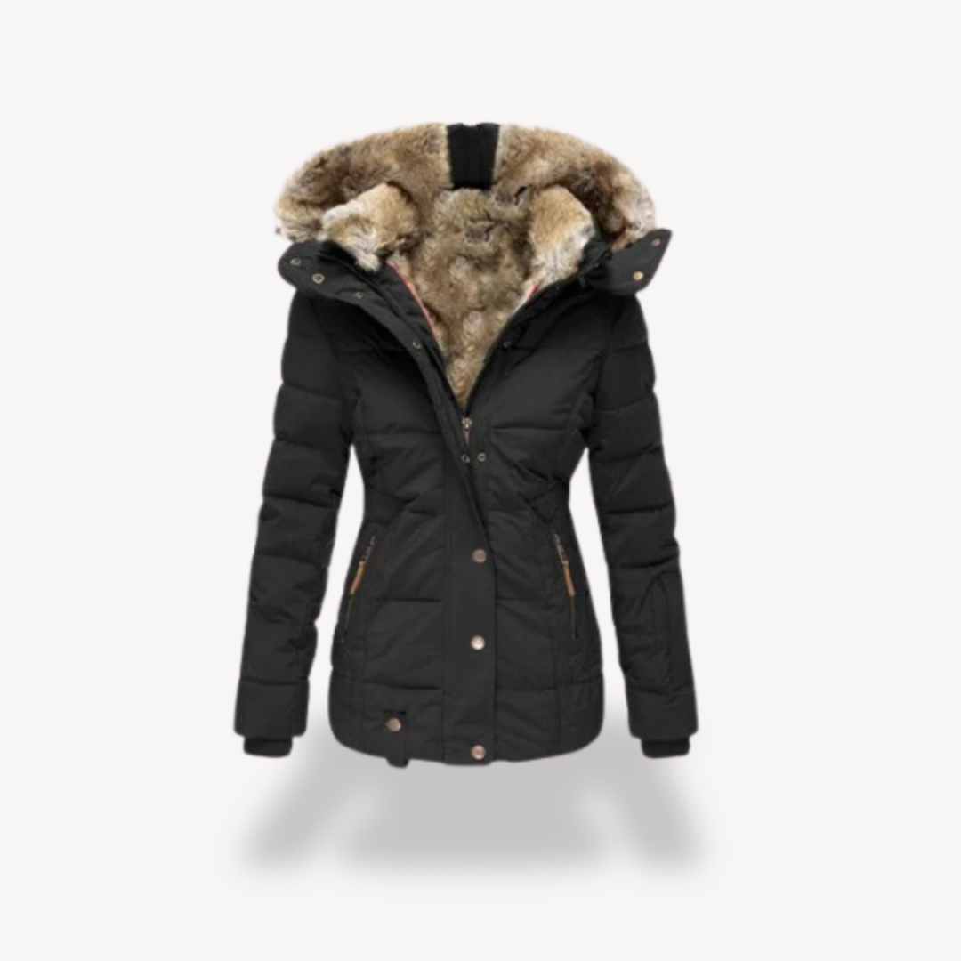Soft Faux Fur Parka Coat for Women