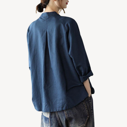 Relaxed Fit Cotton Blend Casual Shirt
