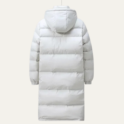Men's Black Down filled Long Hooded Puffer Jacket