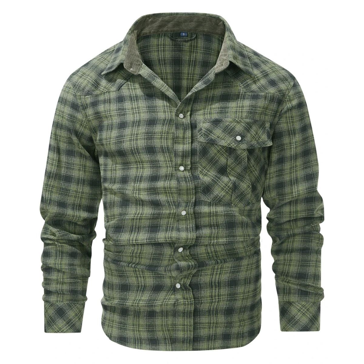 Warm Plaid Men's Flannel Shirt - OutfitLondon