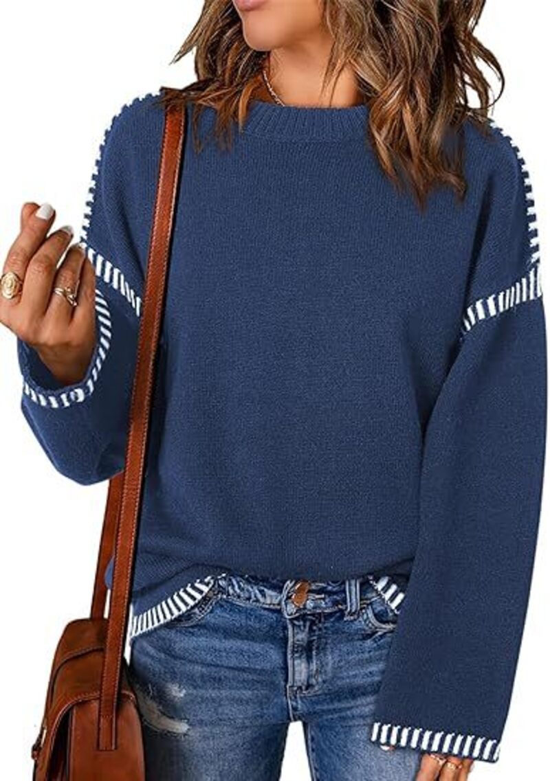 Cozy Bright Crew Neck Sweater - OutfitLondon