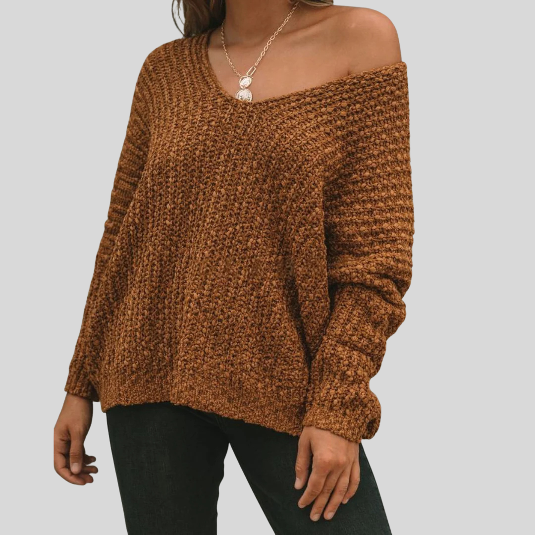 Cozy Relaxed Fit Long Sleeve Crew Sweater