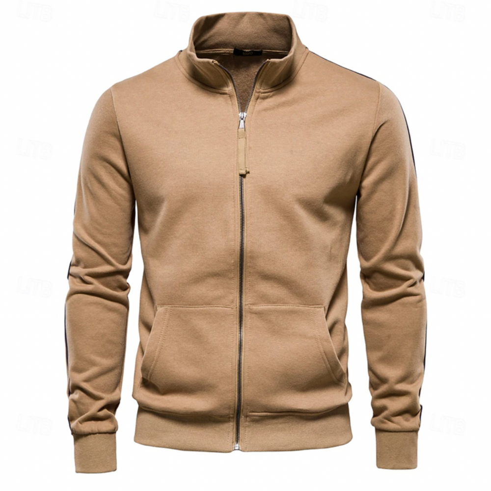 Men's Sporty Striped Athletic Jacket