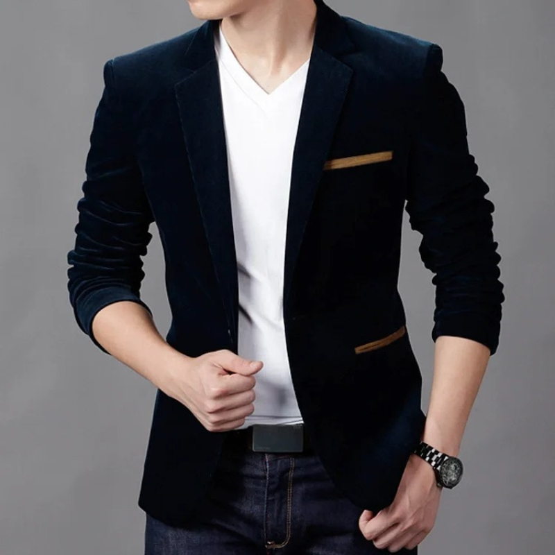 Slim Fit Men's Single Button Blazer Jacket