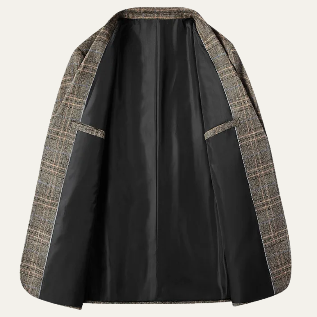 Stylish Mens Plaid Slim Fit Blazer Jacket