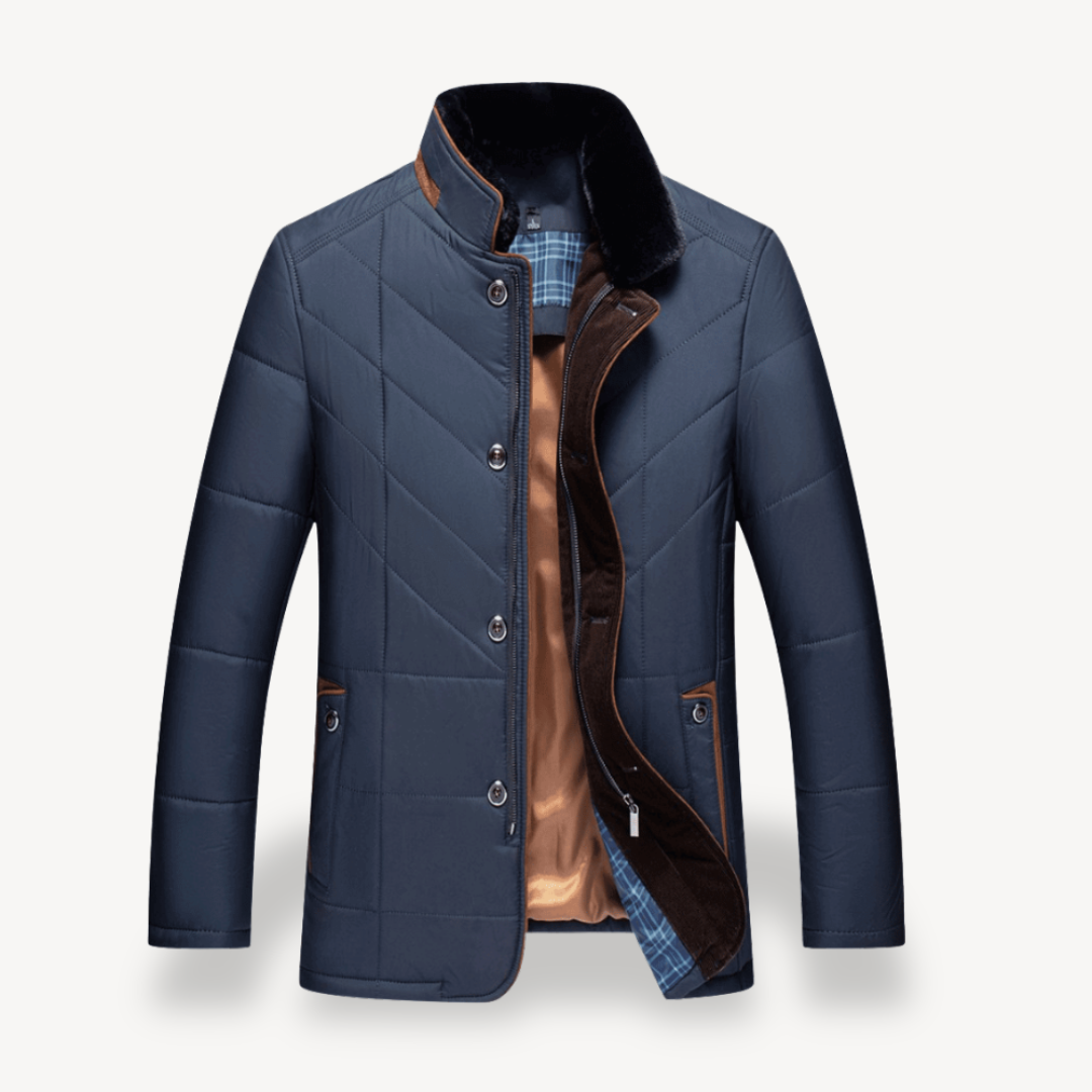 Warm Insulated Puffer Coat Men's Fleece Lined - OutfitLondon