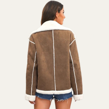 Short Faux Leather Biker Jacket