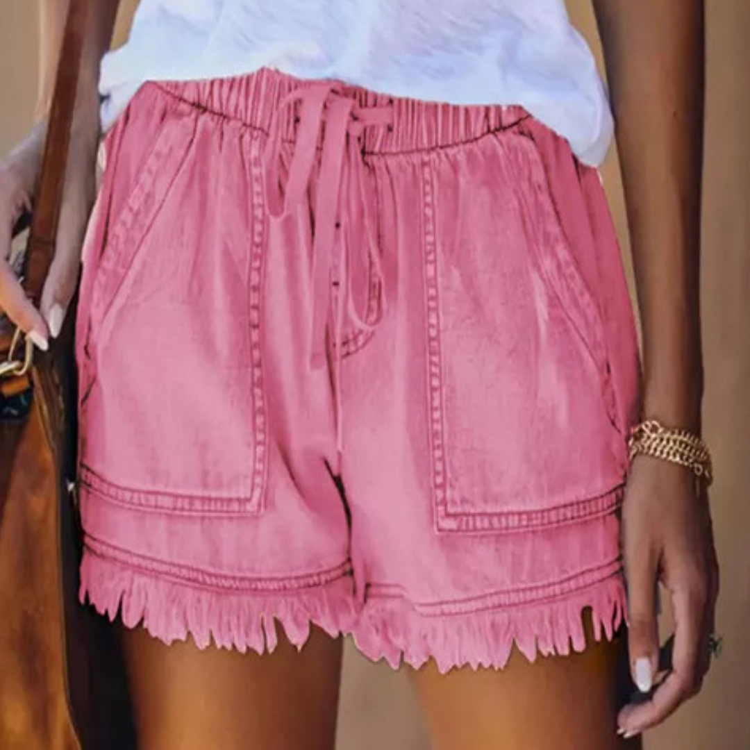 Comfortable Elastic Waist Relaxed Fit Shorts