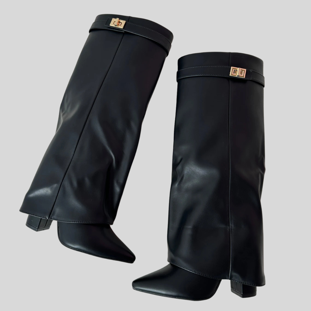Classic Black Leather Ankle Boots