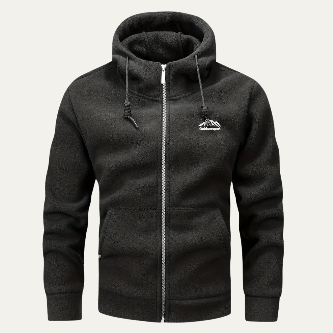 Warm Outdoor Fleece Zip Up Hoodie