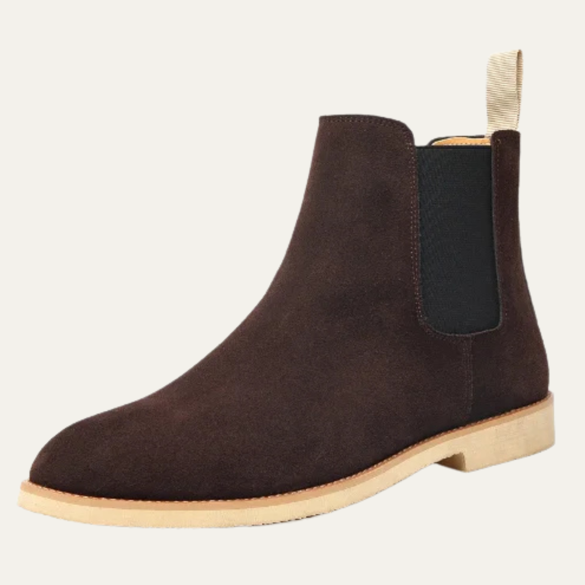 Stylish Men's Brown Suede Chelsea Boots