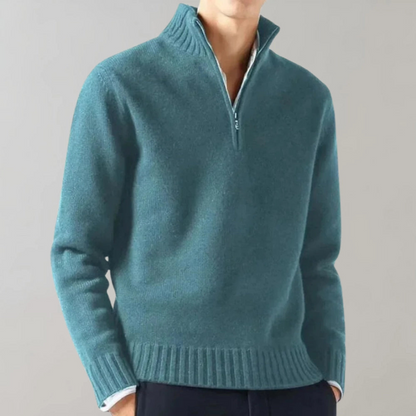 Soft Men's Zip Up Crew Sweater