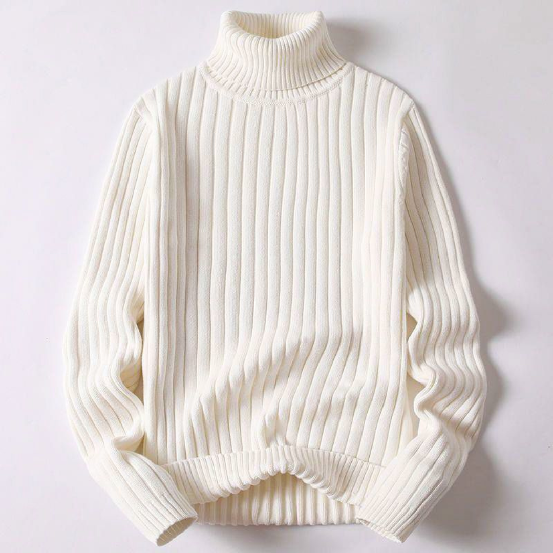 Large Fit Crew Neck Knit Sweater
