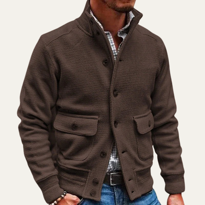Cozy Crew Neck Sweater Jacket