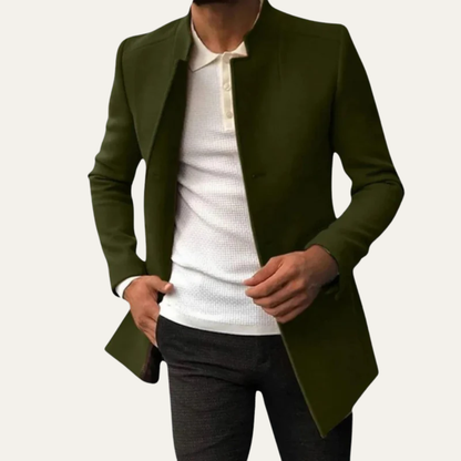 Simple Classic Fit Overcoat for Men