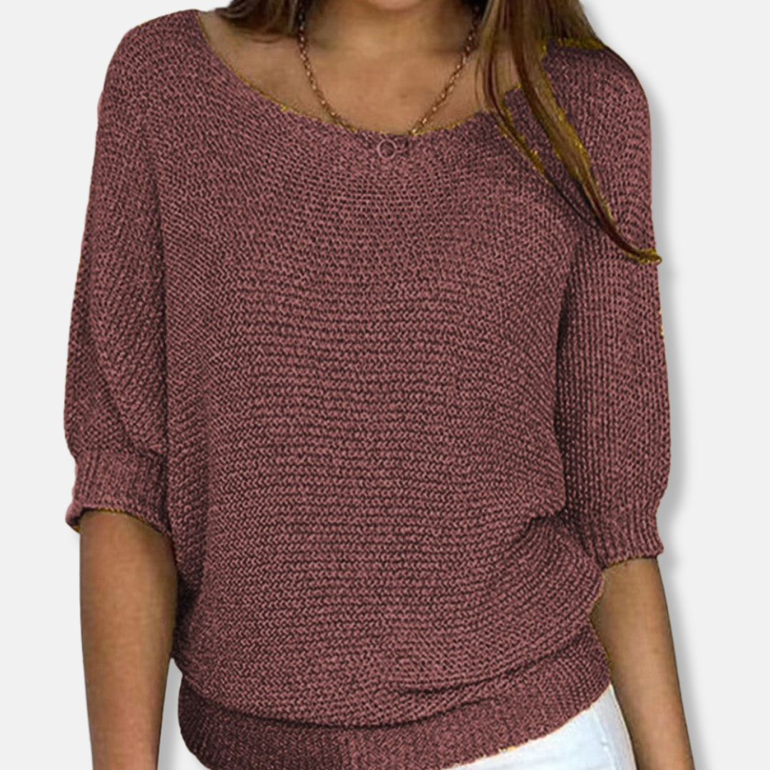 Comfy Oversized Sweater | Casual Scoop Neck Top
