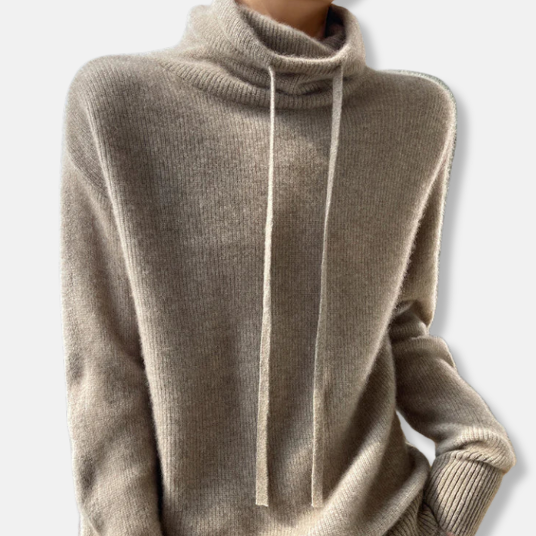 Cozy Oversized Turtleneck Ribbed Sweater