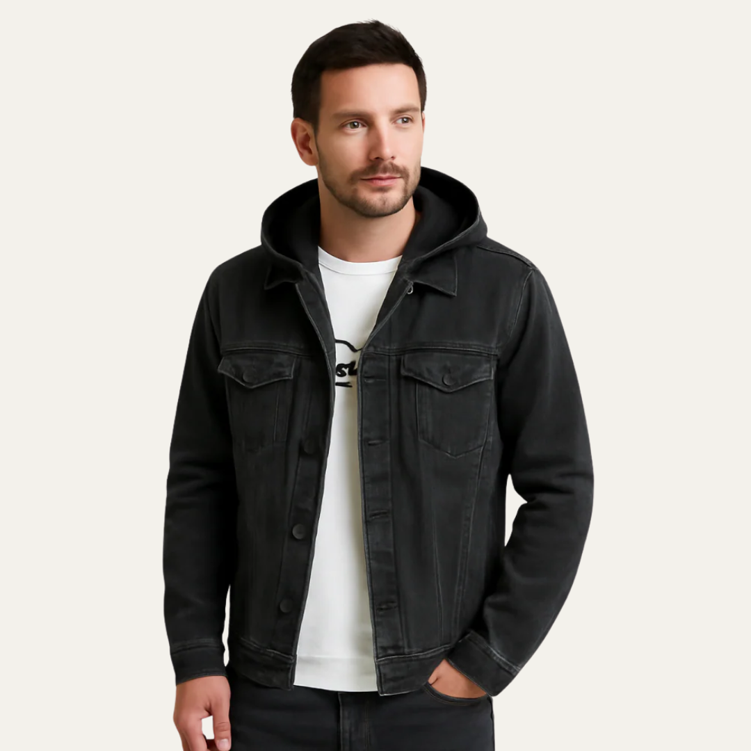 Classic Blue Jean Hoodie Jacket - OutfitLondon