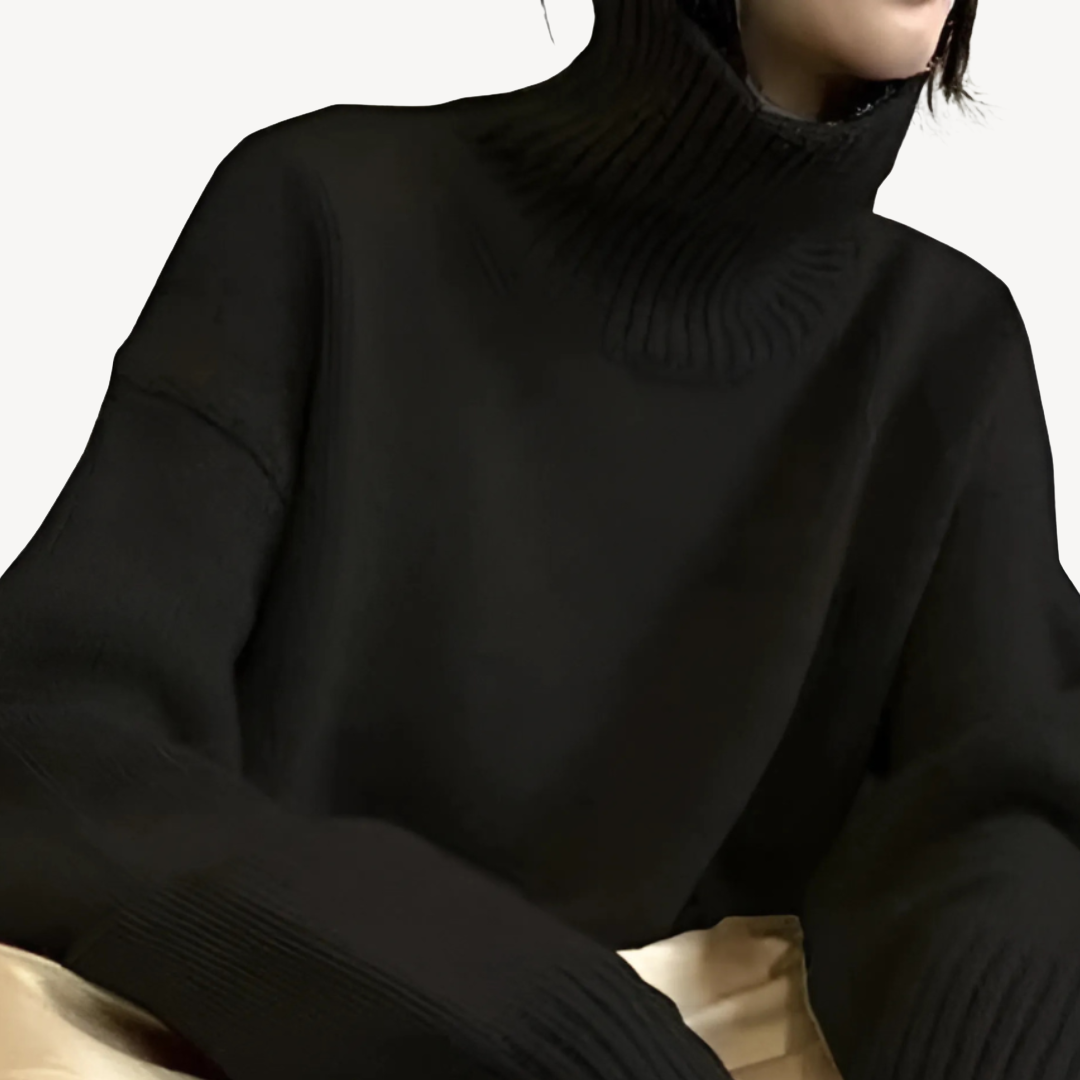 Textured Knit Pullover Sweater for Ladies