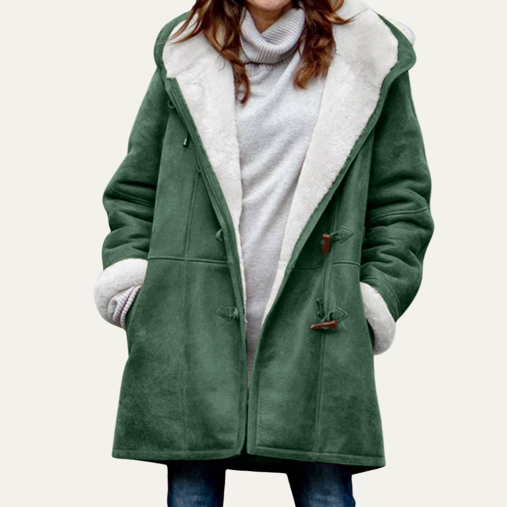 Cozy Faux Fur Toggle Coat for Women