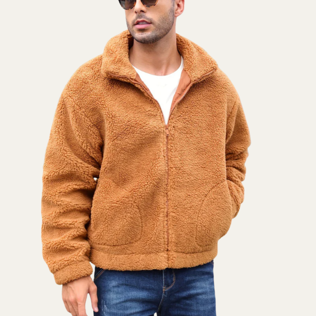 Men's Soft Faux Sheepskin Coat Jacket