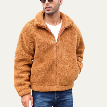 Men's Soft Faux Sheepskin Coat Jacket