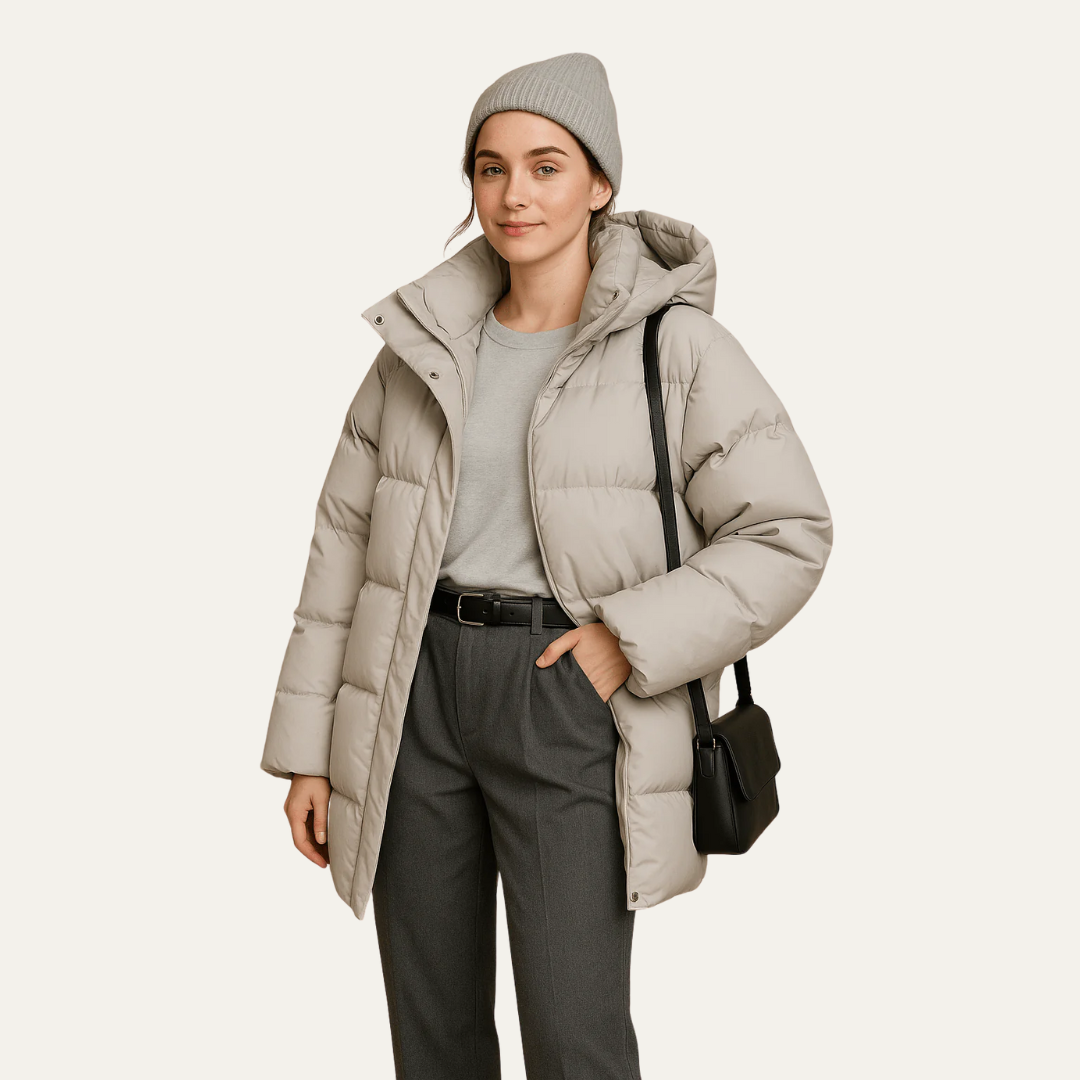 Warm Short Down Filled Puffer Coat